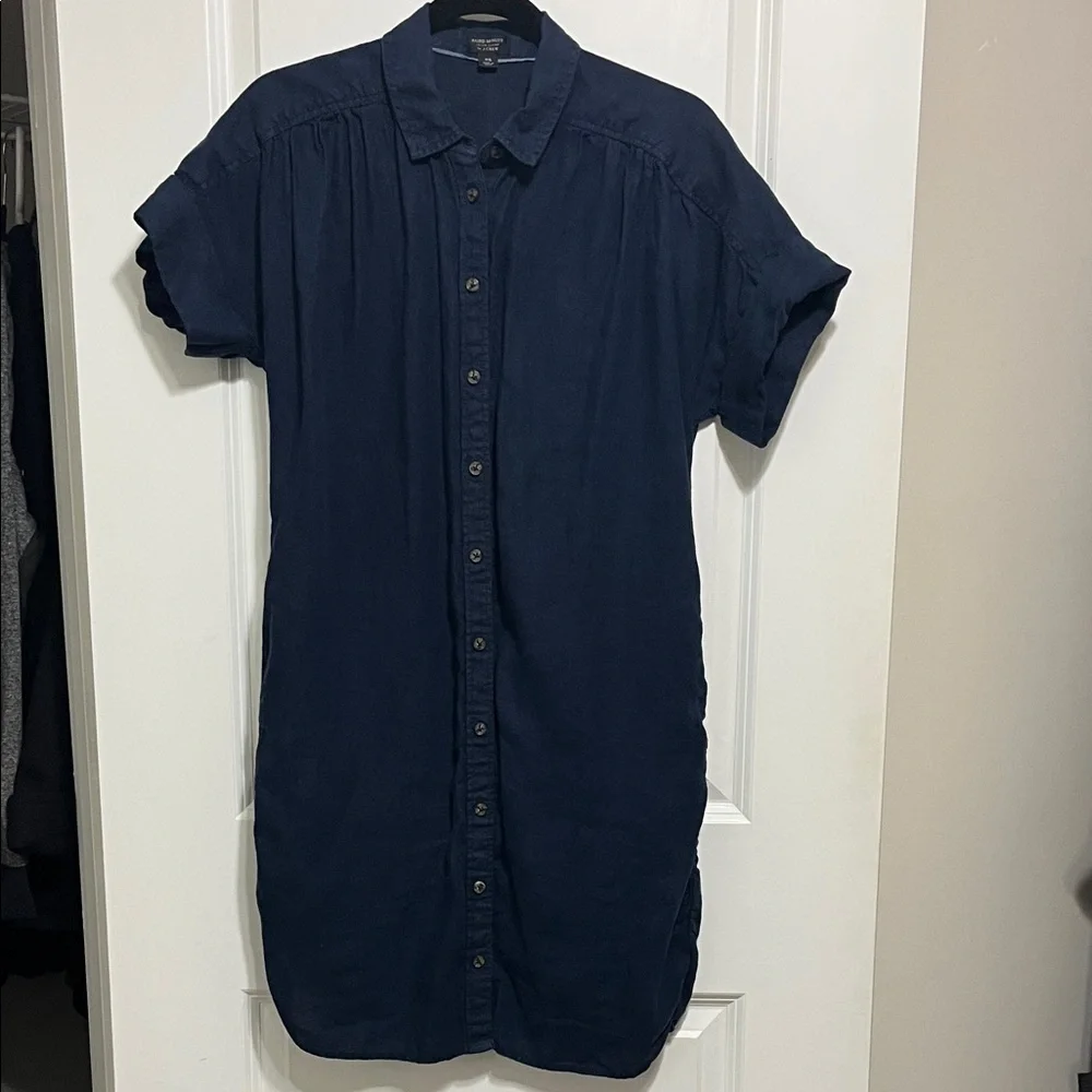 J. Crew Baird McNutt Irish Linen Shirt Dress XS - Picture 2 of 9